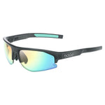 Gafas de sol de tenis Bolt S 2.0 en negro cristal mate y verde transparente fantasma