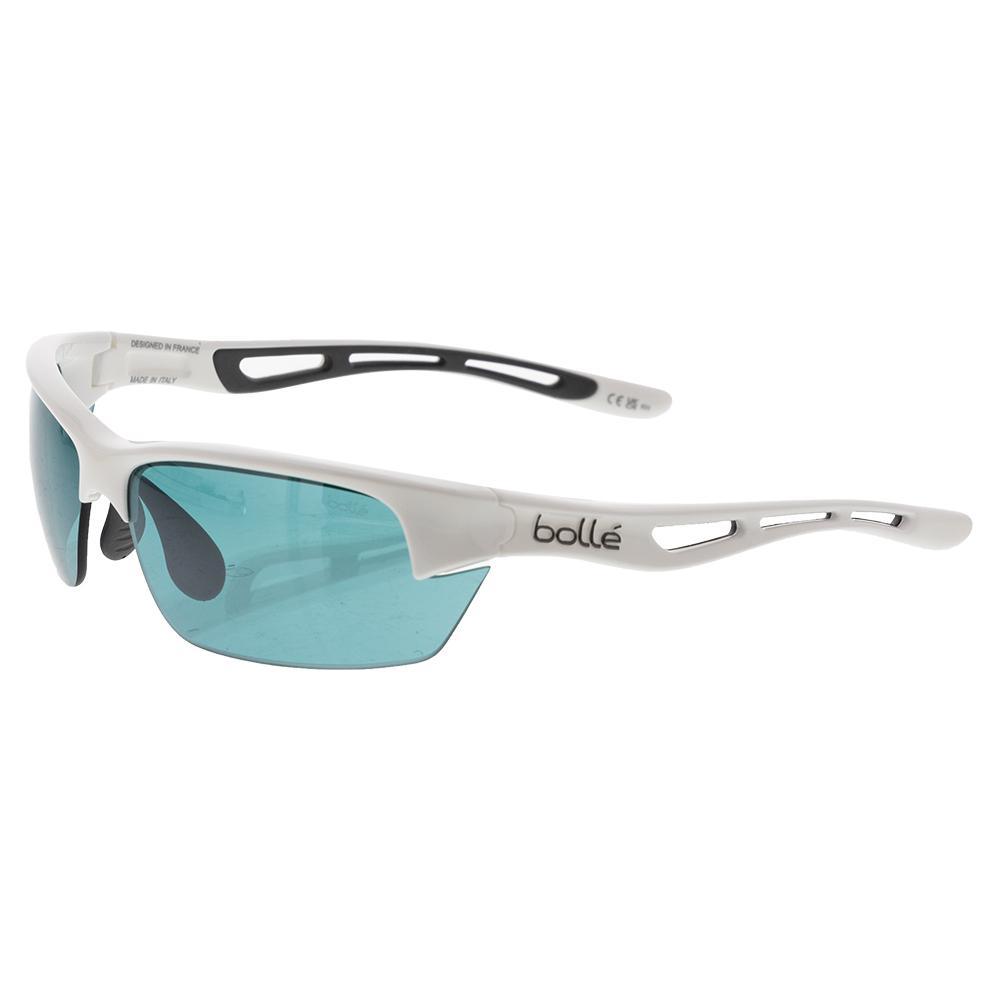 Gafas de sol de tenis Bolt en oro blanco brillante y acabado en pistola Competivision