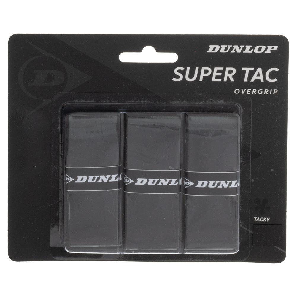 Super Tac - Sobregrips de tenis (paquete de 3), color negro