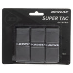 Super Tac - Sobregrips de tenis (paquete de 3), color negro