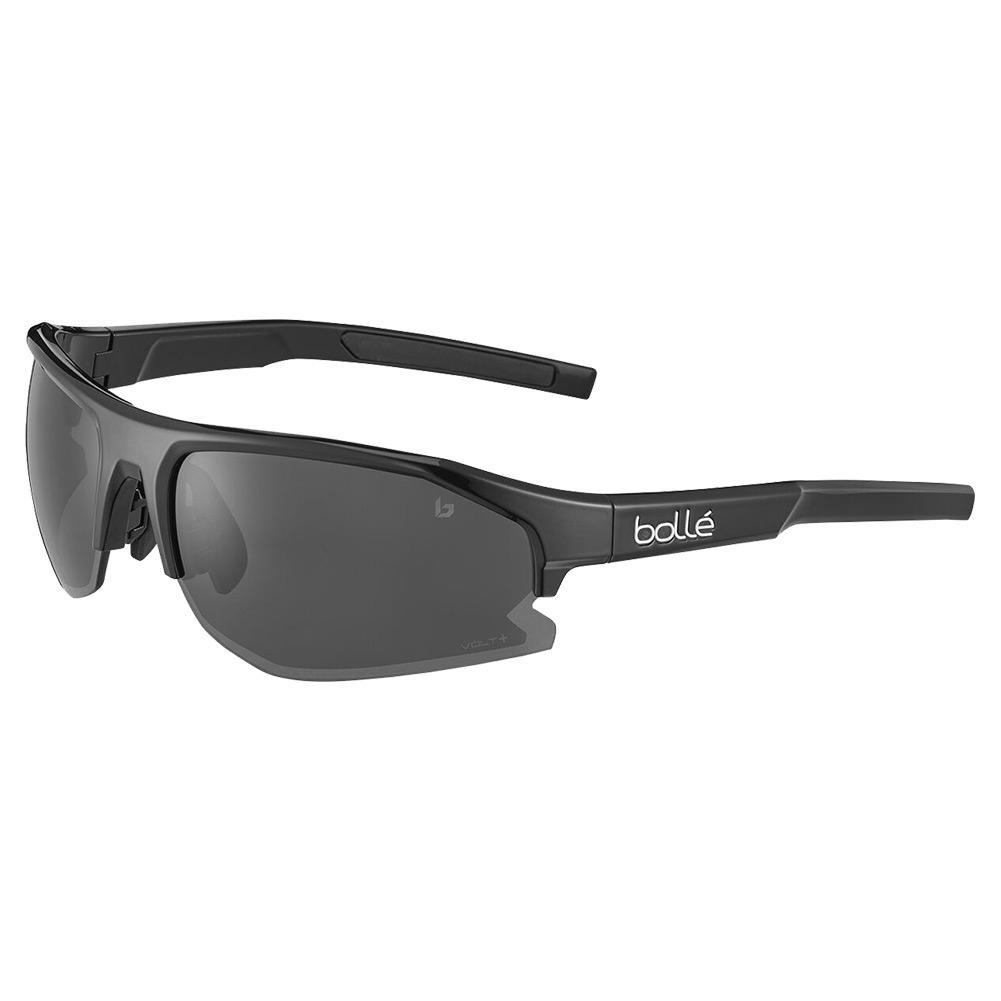 Gafas de sol de tenis Bolt 2.0 negras brillantes y TNS