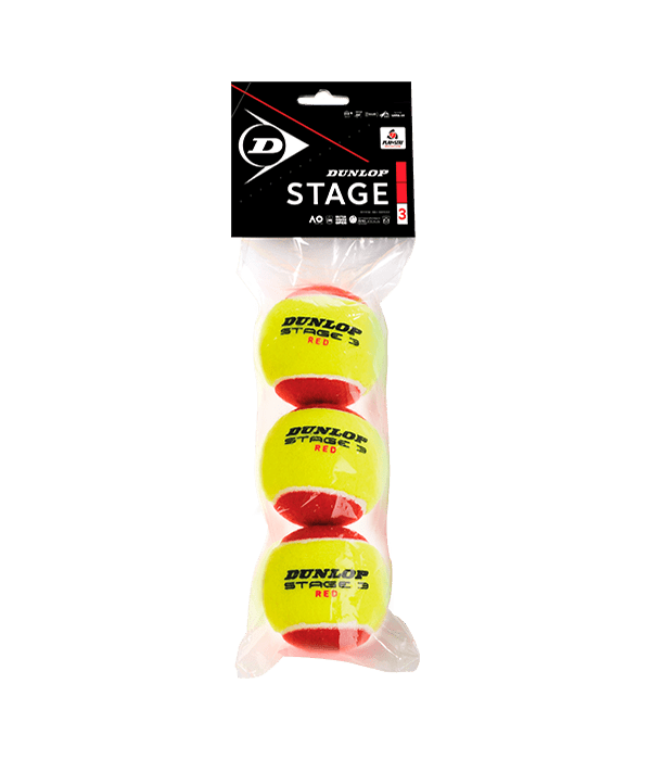 Lata de pelotas Dunlop Stage 3 rojas/amarillas